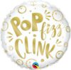 Pop Clink Fizz Bubblies 18in Balloon Party Supplies Decorations Ideas Novelty Gift 15043