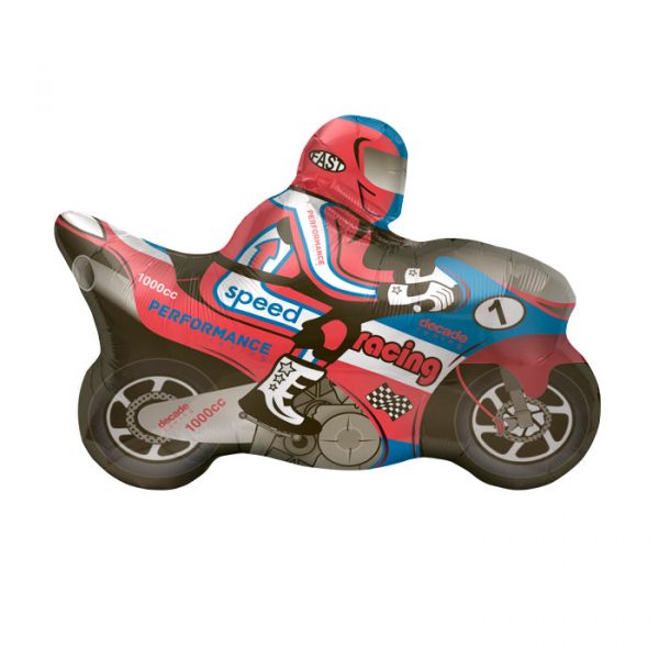 Blue Red Motorbike 32in Shape Balloon Party Supplies Decorations Ideas Novelty Gift 00809
