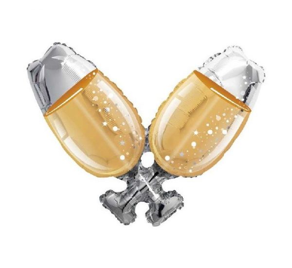 Double Champagne Glasses 36in Shape Balloon Party Supplies Decorations Ideas Novelty Gift 15940-18