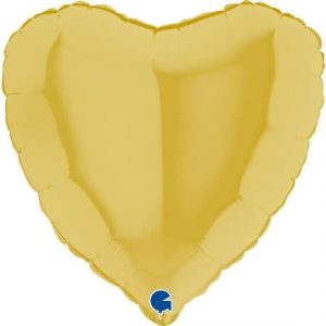 36" Pastel Yellow Heart Balloon