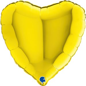 36" Yellow Heart Balloon