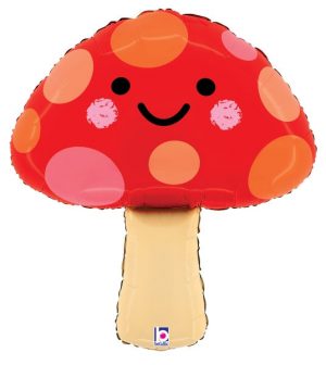 Happy Mushroom Toadstool 23in Shape Balloon Party Supplies Decorations Ideas Novelty Gift 25393