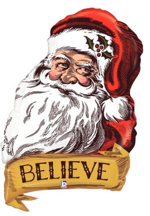 Vintage Santa 35in Shape Balloon Party Supplies Decorations Ideas Novelty Gift 35738