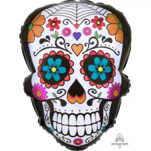 Sugar Skull Day Of The Dead 24in Shape Balloon Party Supplies Decorations Ideas Novelty Gift 35900