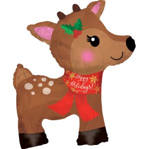 Happy Holidays Reindeer 38in Shape Balloon Party Supplies Decorations Ideas Novelty Gift 434506