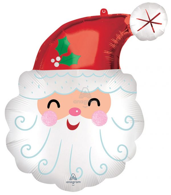 Santa Face 27in Shape Balloon Party Supplies Decorations Ideas Novelty Gift 43342