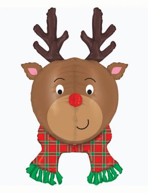 Reindeer Head 3D 35in Shape Balloon Party Supplies Decorations Ideas Novelty Gift 35391