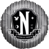 Wednesday Nevermore logo 18in Balloon Party Supplies Decoration Ideas Novelty Gift 132H2100634-61780