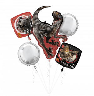 Jurassic World Rebirth 5-Balloon Bouquet Party Supplies Decoration Ideas Novelty Gift 48114