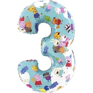 Peppa Pig Jumbo Number 3 Balloon Party Supplies Decorations Ideas Novelty Gift L253