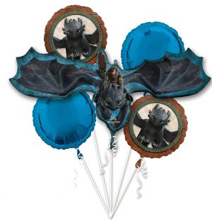 How To Train Your Dragon 5-Balloon Bouquet Party Supplies Decorations Ideas Novelty Gift 48509