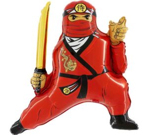 27in Shape Red Ninja Balloon Party Supplies Decorations Ideas Novelty Gift